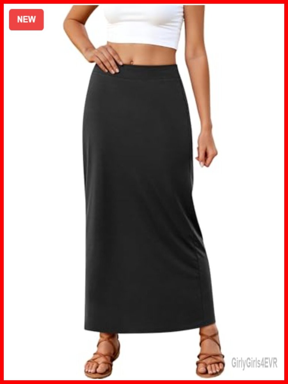 Women's Maxi Skirt Flowy Swing Elastic Waist Summer Casual Long Skirt